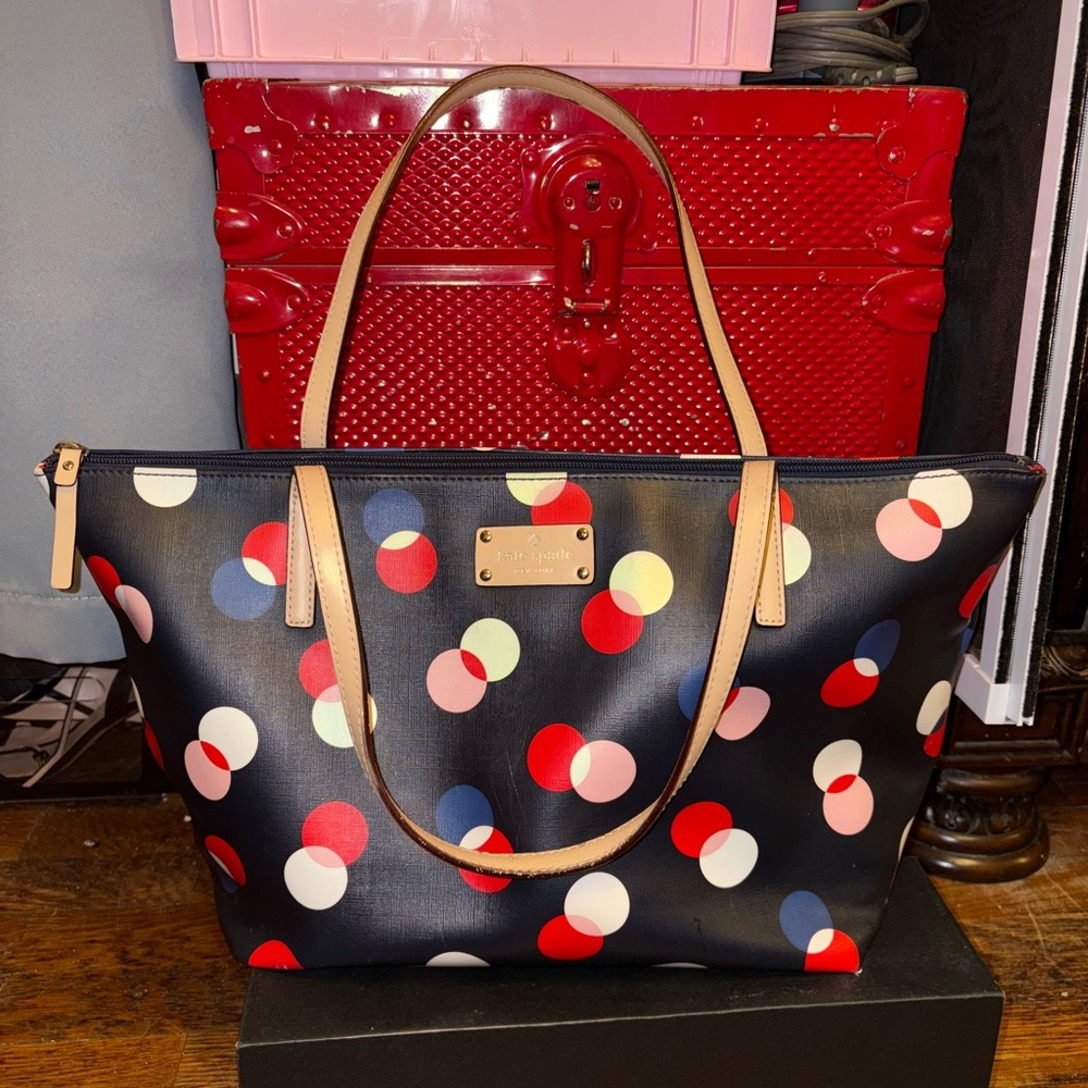 Kate Spade Polka Dot Multicolor Tote Bag
